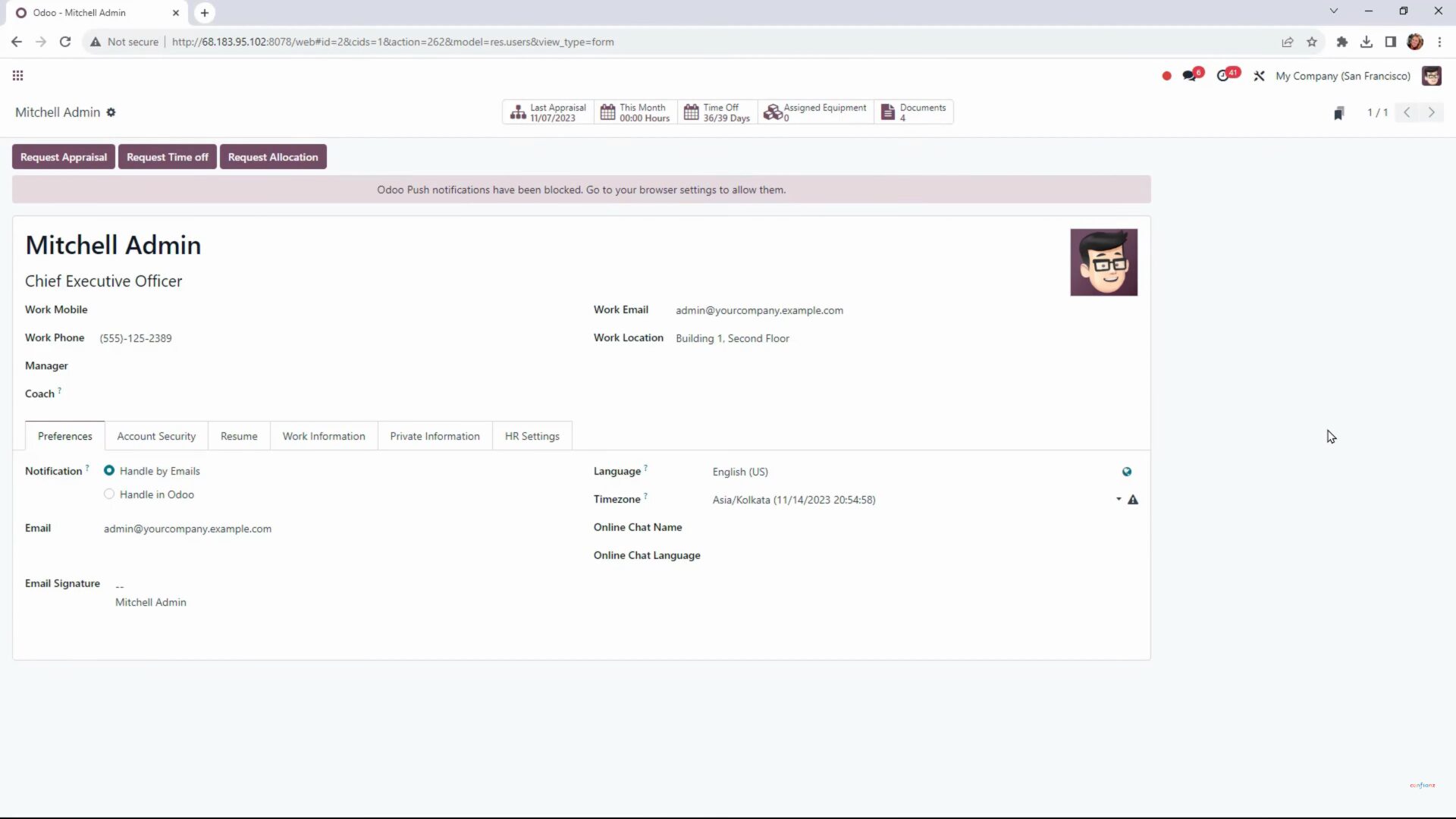 Odoo contact et communication atechor