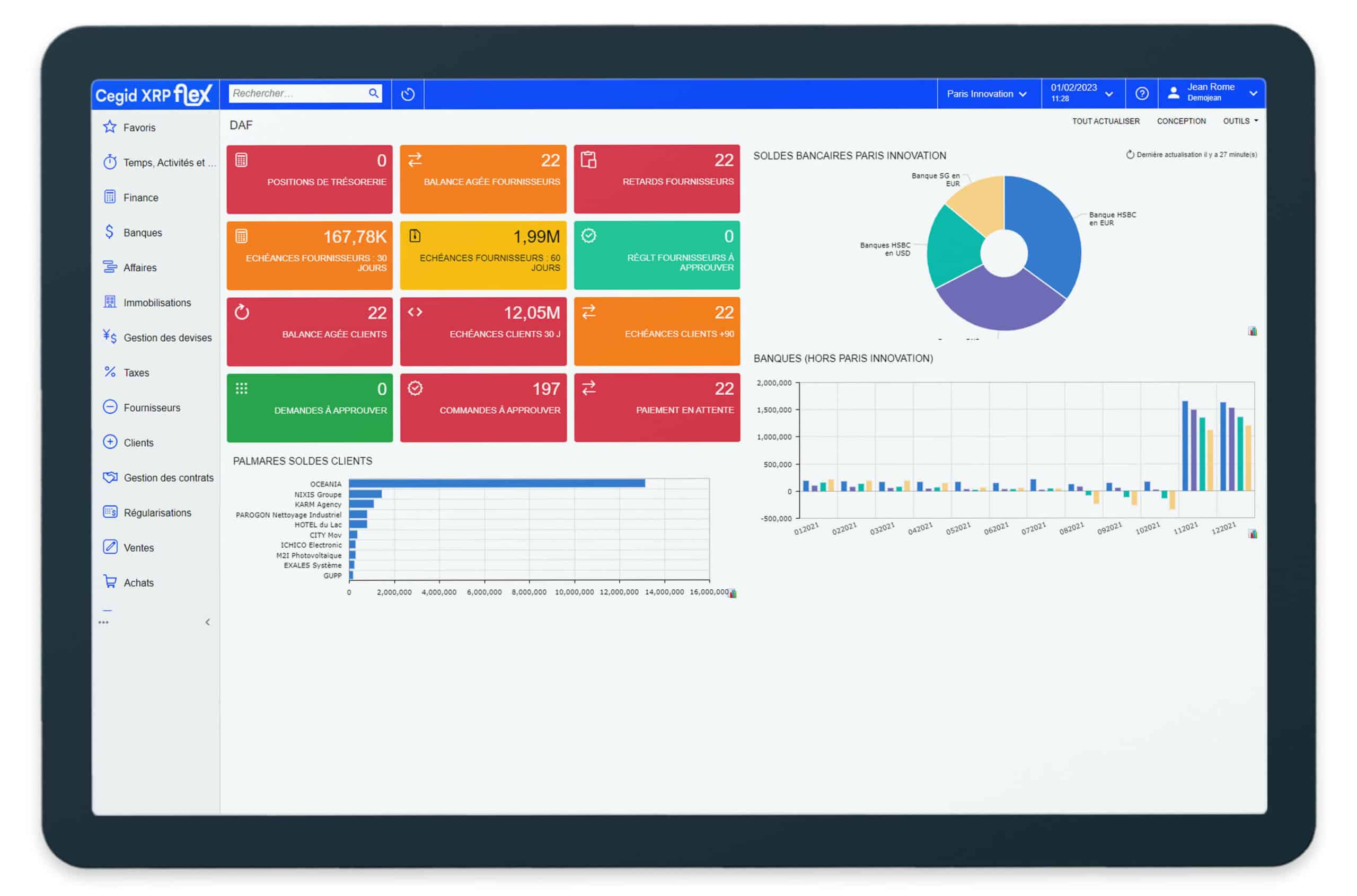 interface cegid XRP Flex finance comptabilité