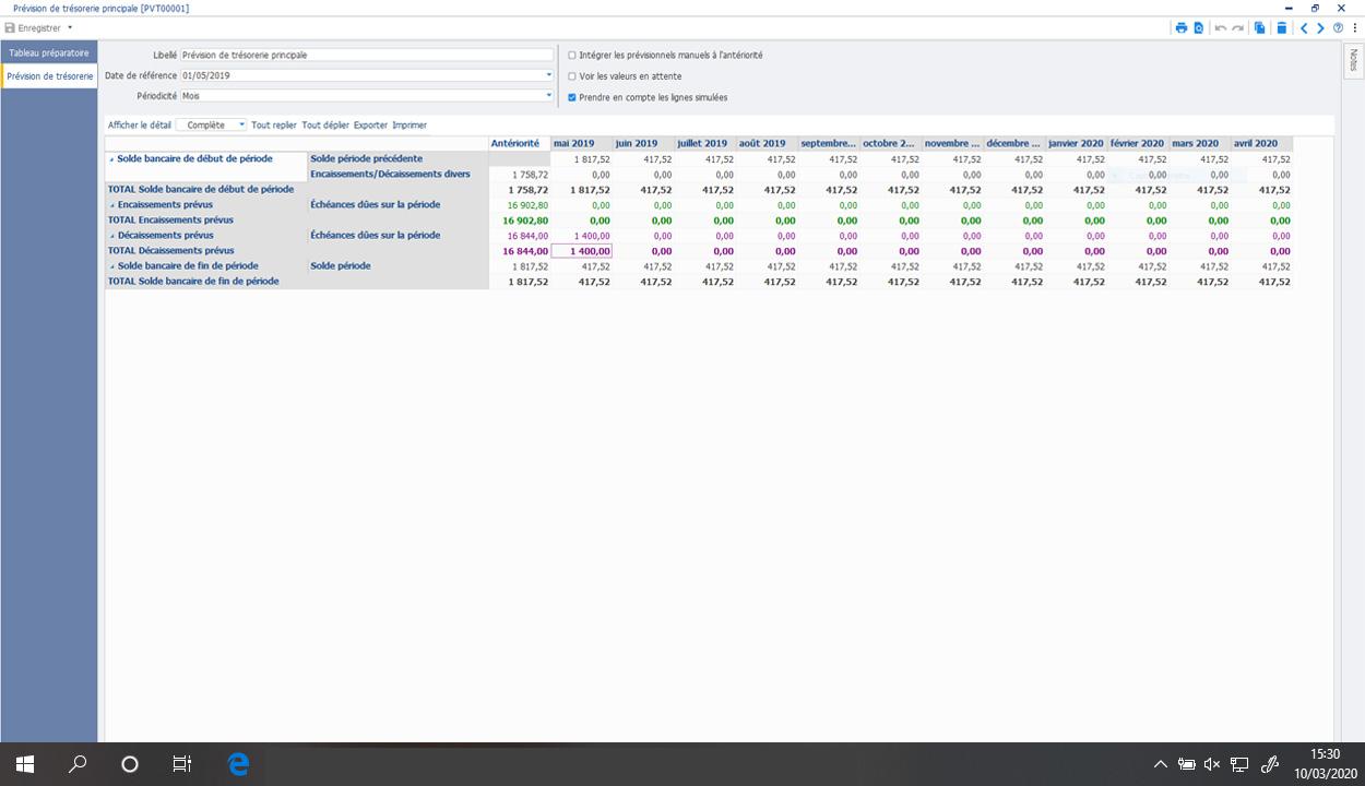 interface EBP finance trésorerie